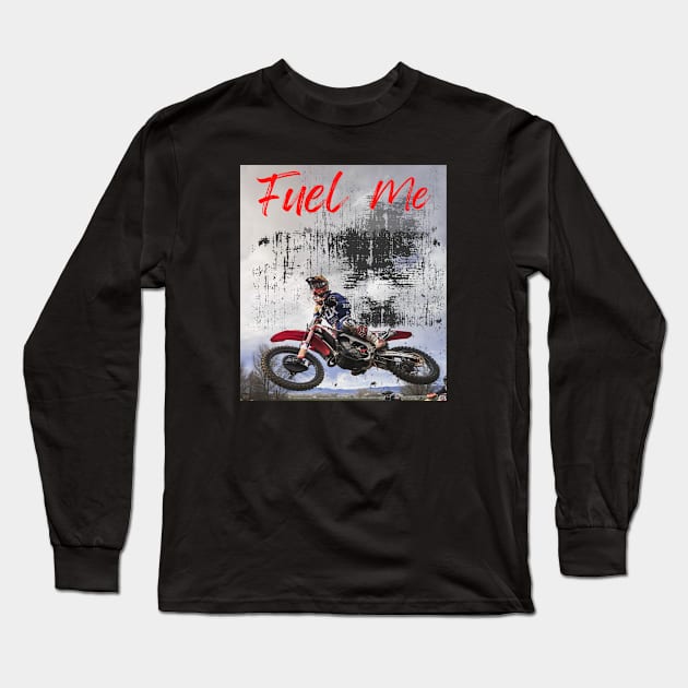 Crazy dirt bike stunt Long Sleeve T-Shirt by TeeProDesigns